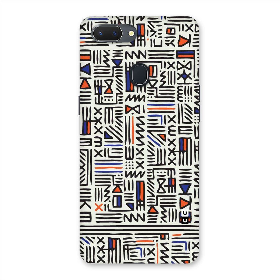 Orange Blue Number Back Case for Oppo Realme 2