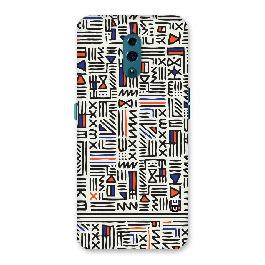 Orange Blue Number Back Case for Oppo Reno