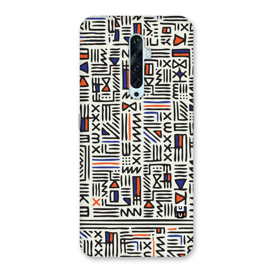 Orange Blue Number Back Case for Oppo Reno2 Z