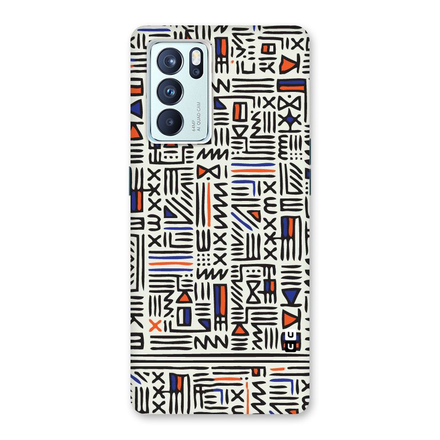 Orange Blue Number Back Case for Oppo Reno6 Pro 5G