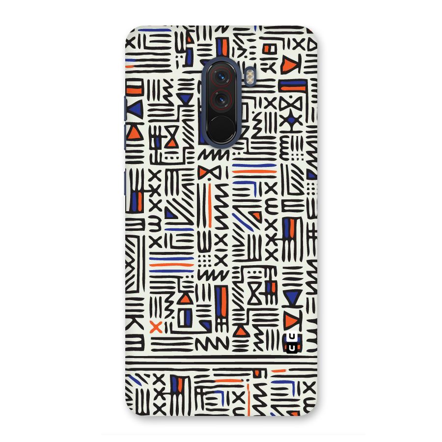 Orange Blue Number Back Case for Poco F1