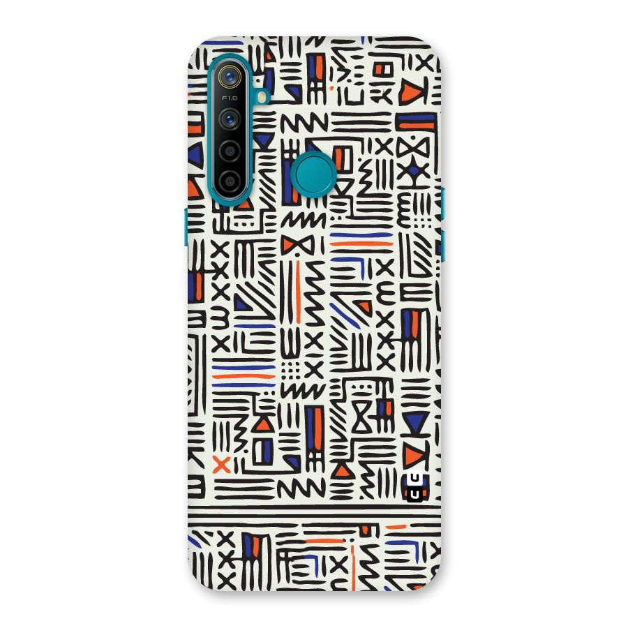 Orange Blue Number Back Case for Realme 5i