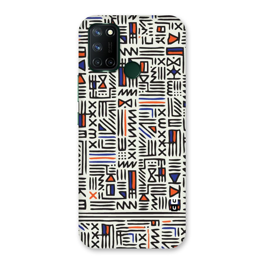 Orange Blue Number Back Case for Realme 7i