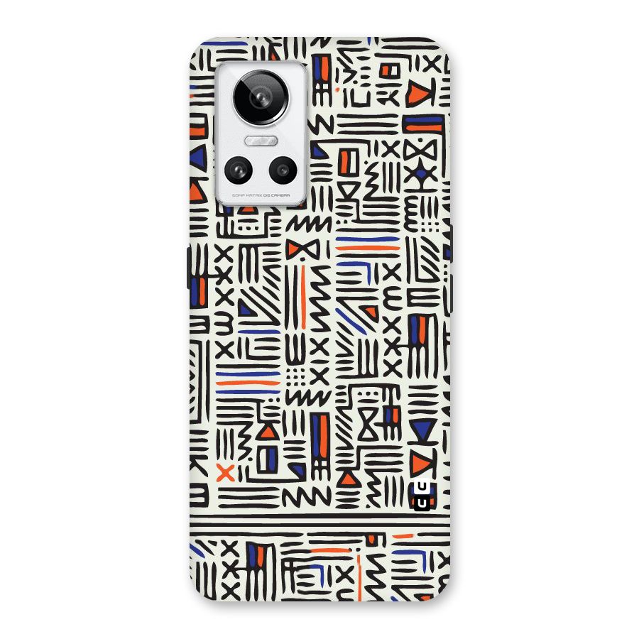 Orange Blue Number Back Case for Realme GT Neo 3
