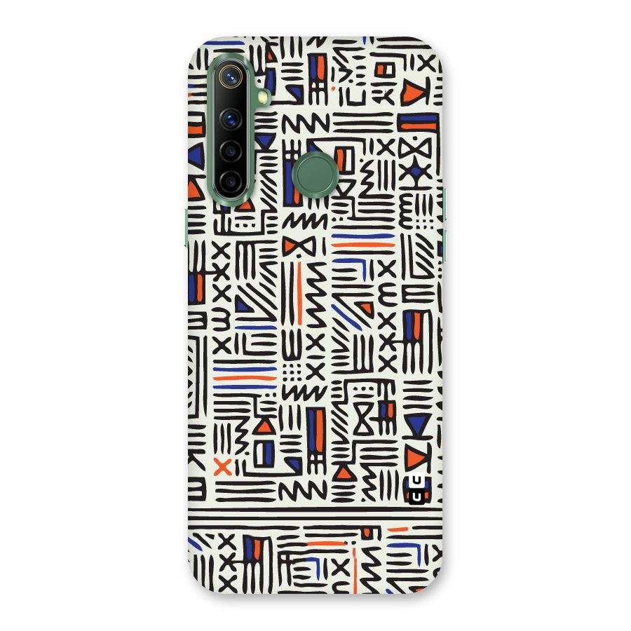 Orange Blue Number Back Case for Realme Narzo 10
