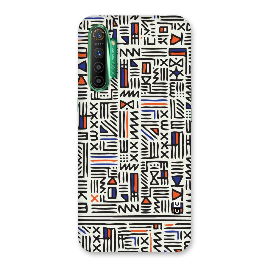 Orange Blue Number Back Case for Realme X2
