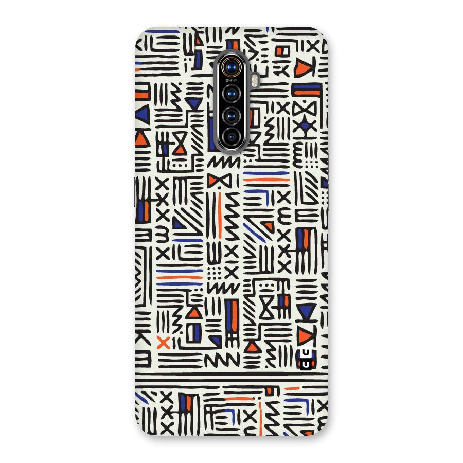 Orange Blue Number Back Case for Realme X2 Pro