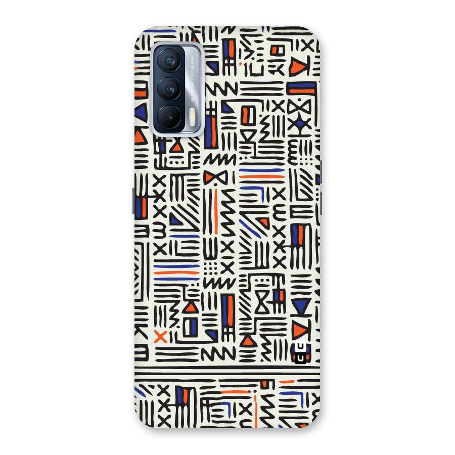 Orange Blue Number Back Case for Realme X7
