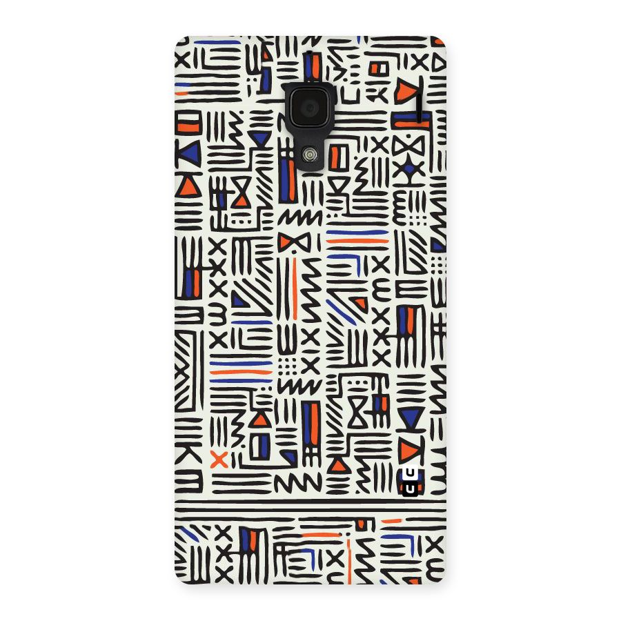 Orange Blue Number Back Case for Redmi 1S