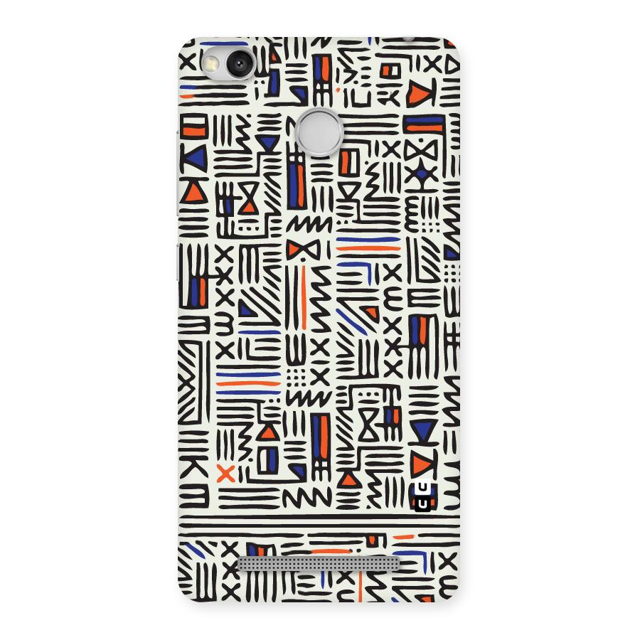 Orange Blue Number Back Case for Redmi 3S Prime