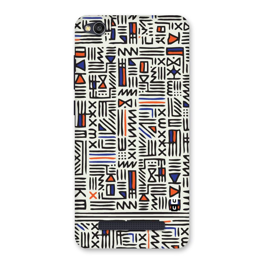 Orange Blue Number Back Case for Redmi 4A