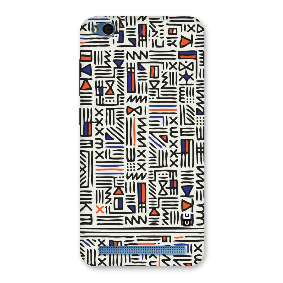 Orange Blue Number Back Case for Redmi 5A