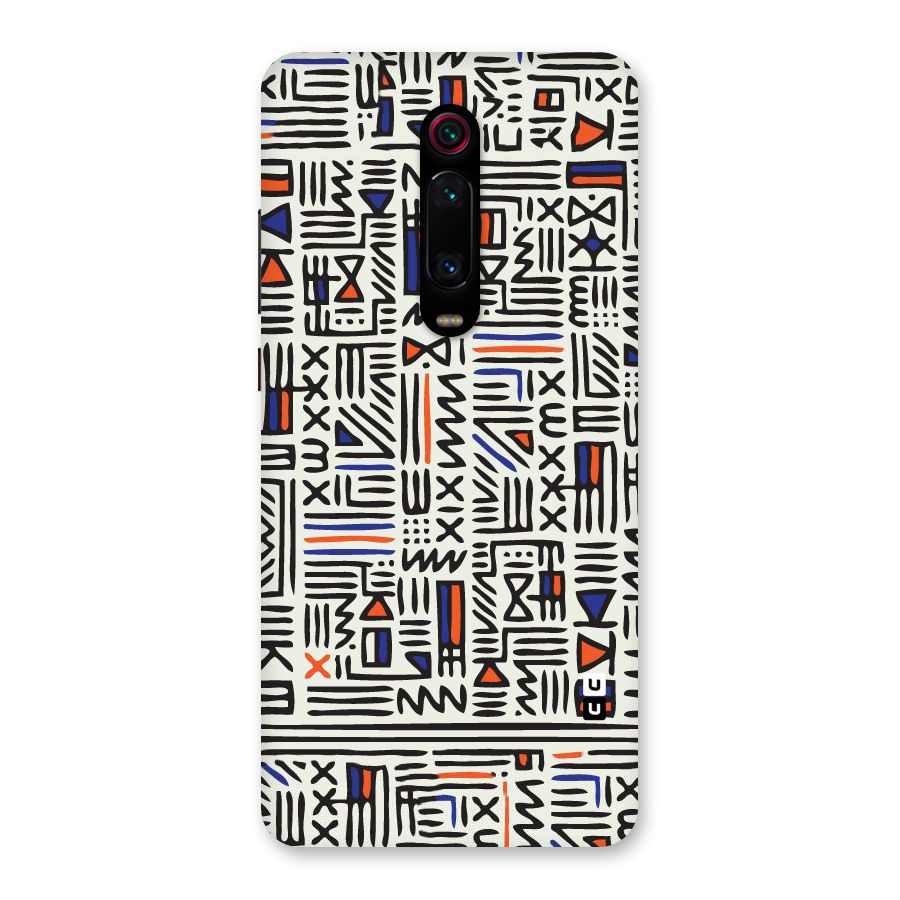Orange Blue Number Back Case for Redmi K20