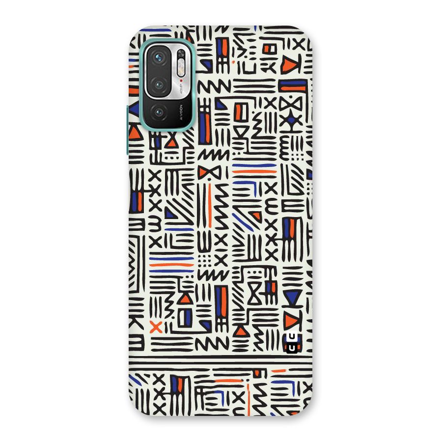 Orange Blue Number Back Case for Redmi Note 10T 5G