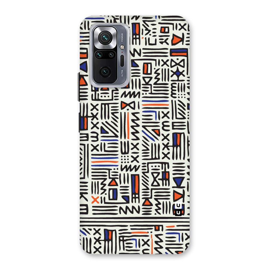 Orange Blue Number Back Case for Redmi Note 10 Pro Max