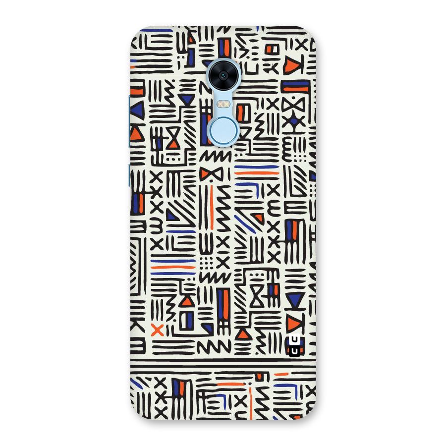 Orange Blue Number Back Case for Redmi Note 5
