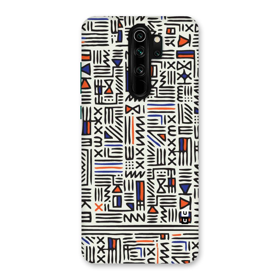 Orange Blue Number Back Case for Redmi Note 8 Pro