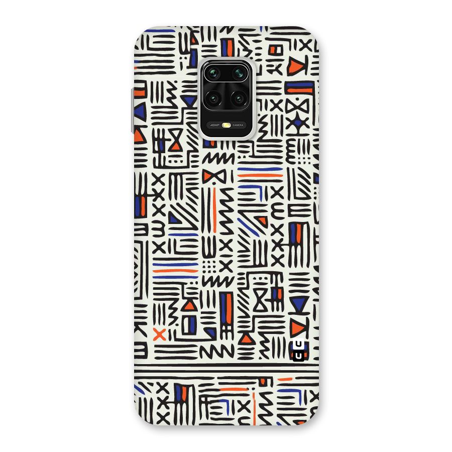 Orange Blue Number Back Case for Redmi Note 9 Pro