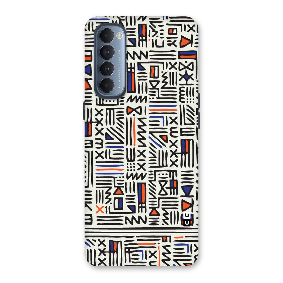 Orange Blue Number Back Case for Reno4 Pro