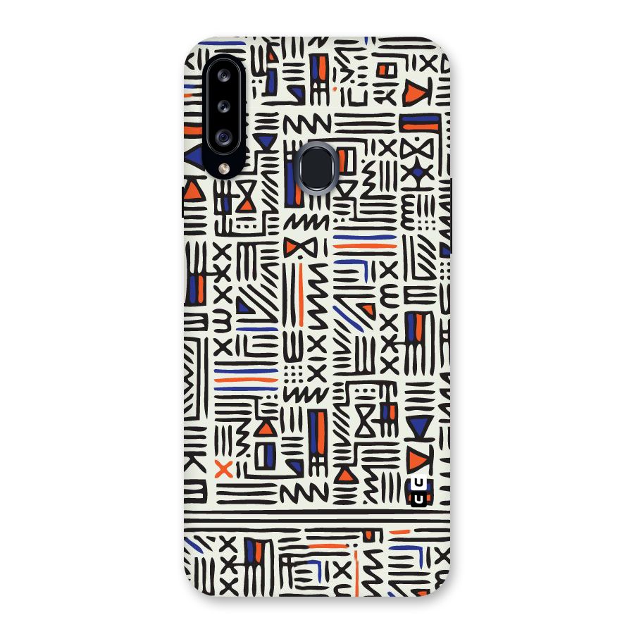 Orange Blue Number Back Case for Samsung Galaxy A20s