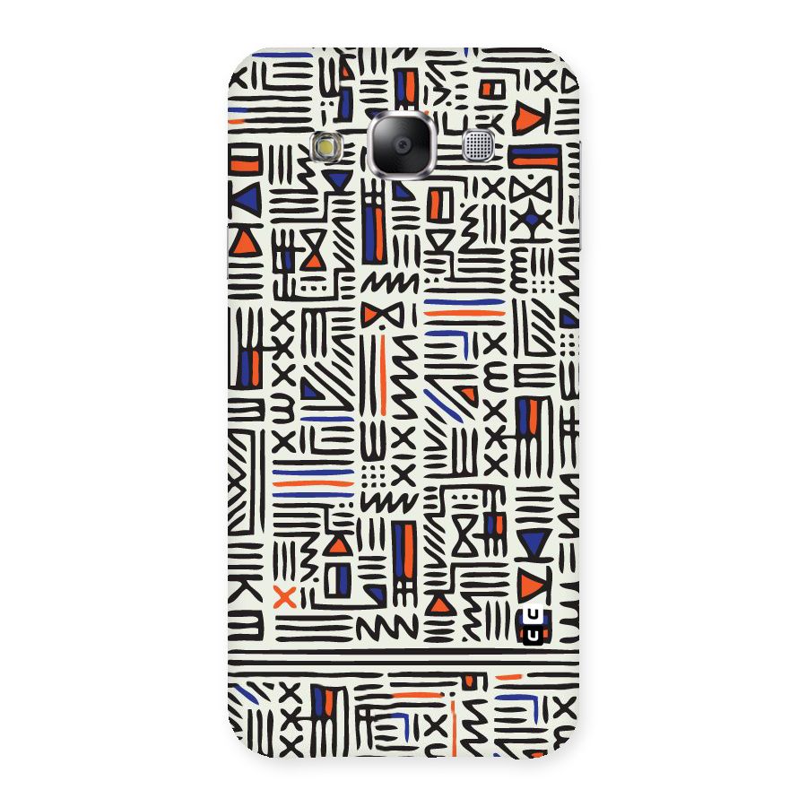 Orange Blue Number Back Case for Samsung Galaxy E5