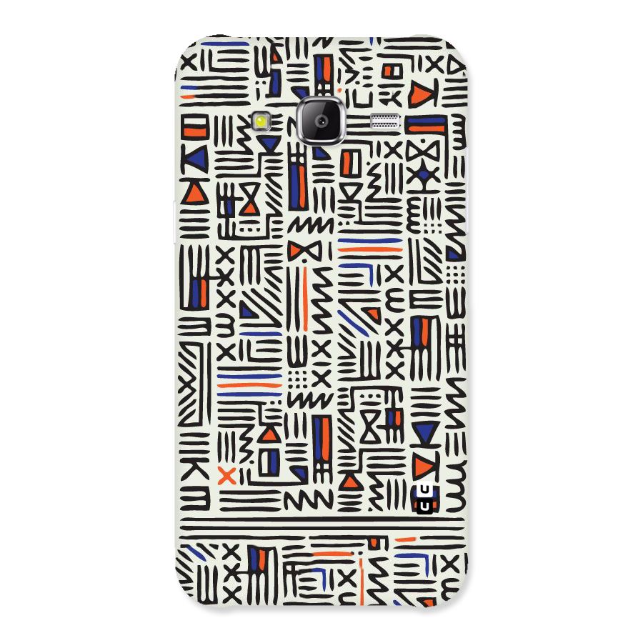 Orange Blue Number Back Case for Samsung Galaxy J2 Prime