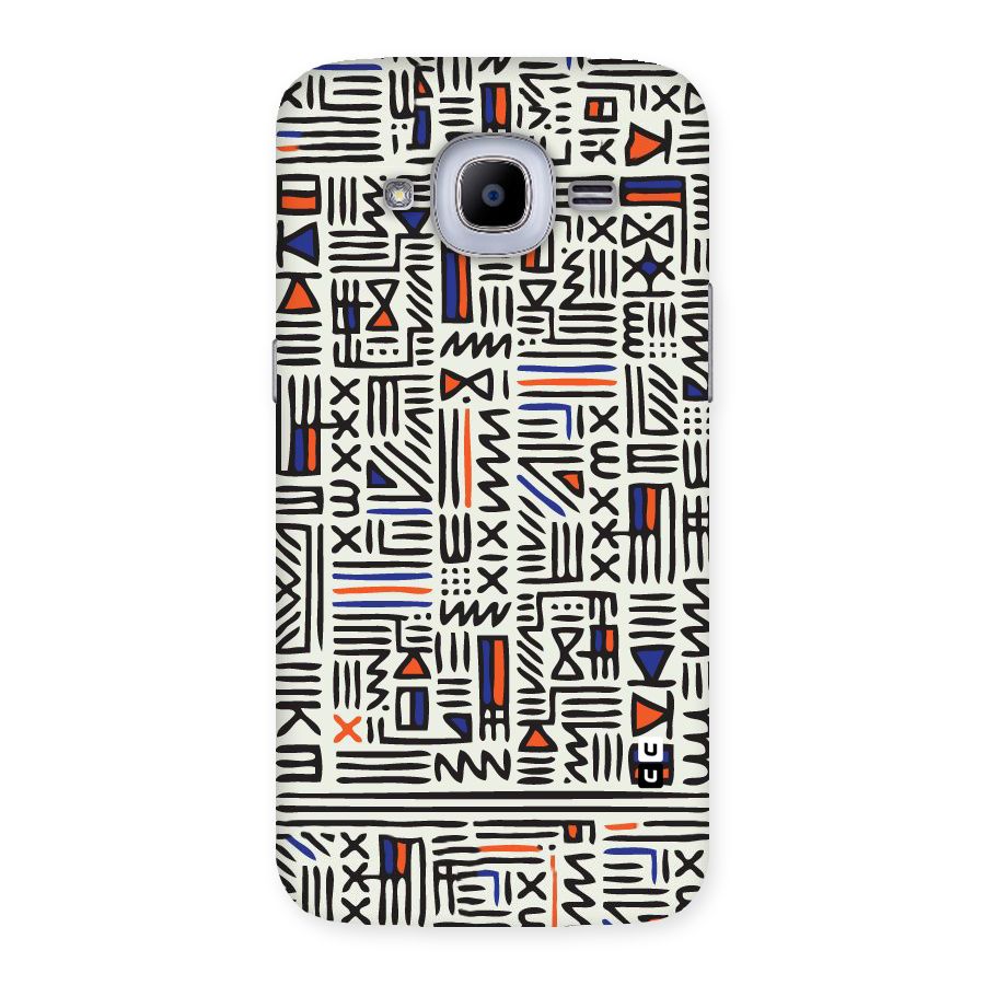 Orange Blue Number Back Case for Samsung Galaxy J2 Pro