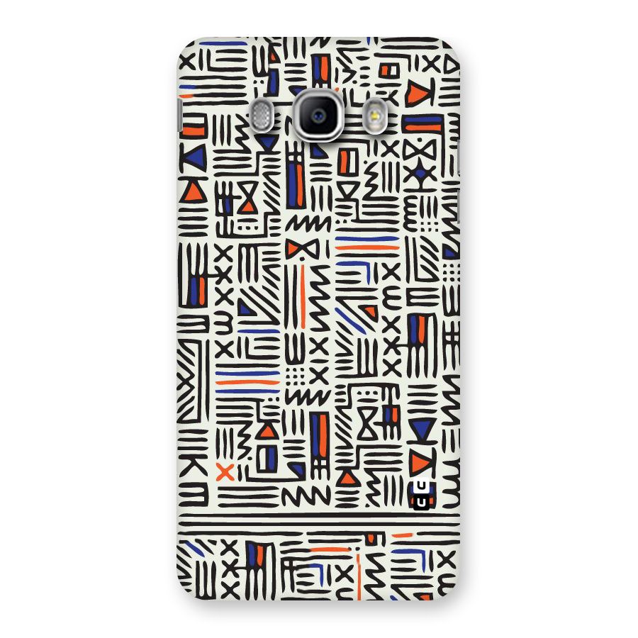 Orange Blue Number Back Case for Samsung Galaxy J5 2016
