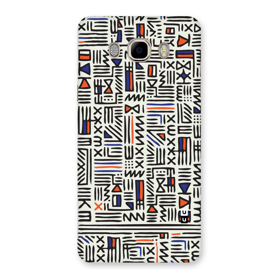Orange Blue Number Back Case for Samsung Galaxy J7 2016