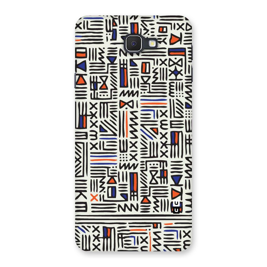 Orange Blue Number Back Case for Samsung Galaxy J7 Prime