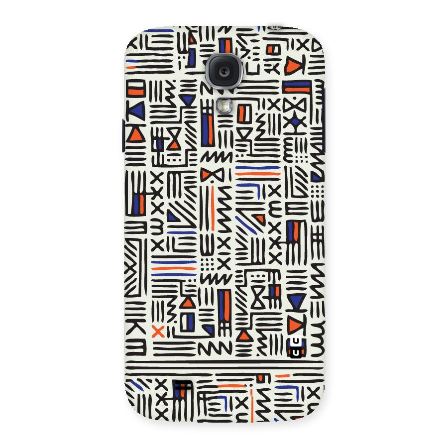 Orange Blue Number Back Case for Samsung Galaxy S4