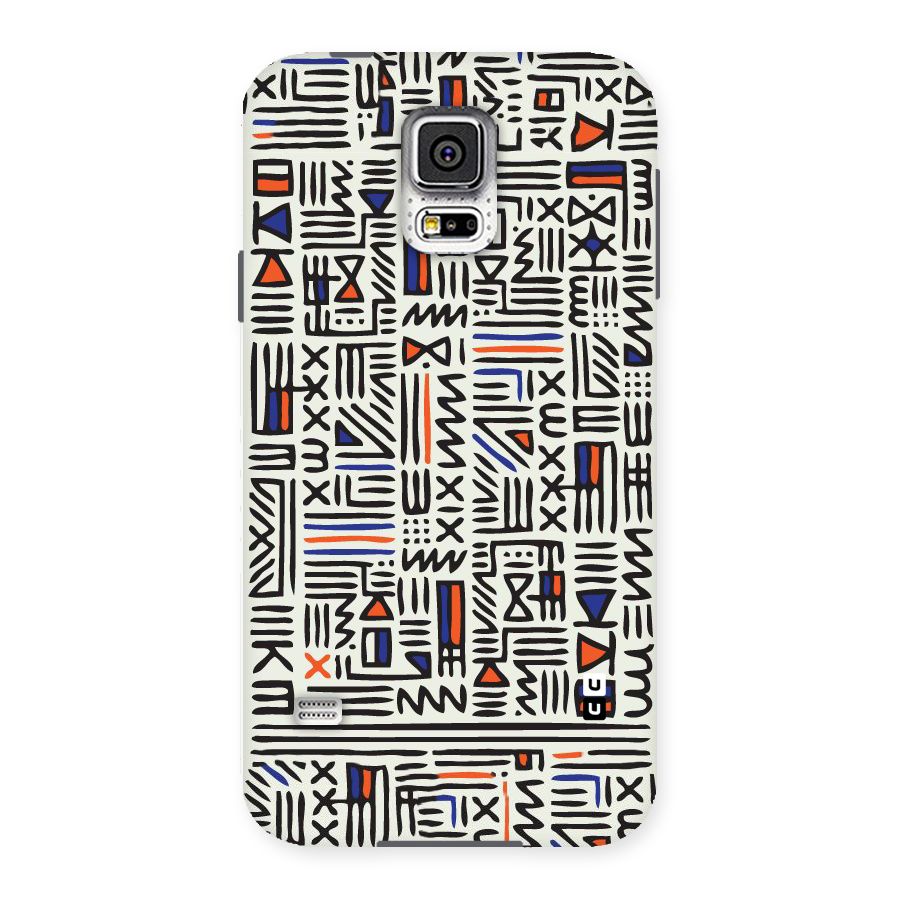 Orange Blue Number Back Case for Samsung Galaxy S5