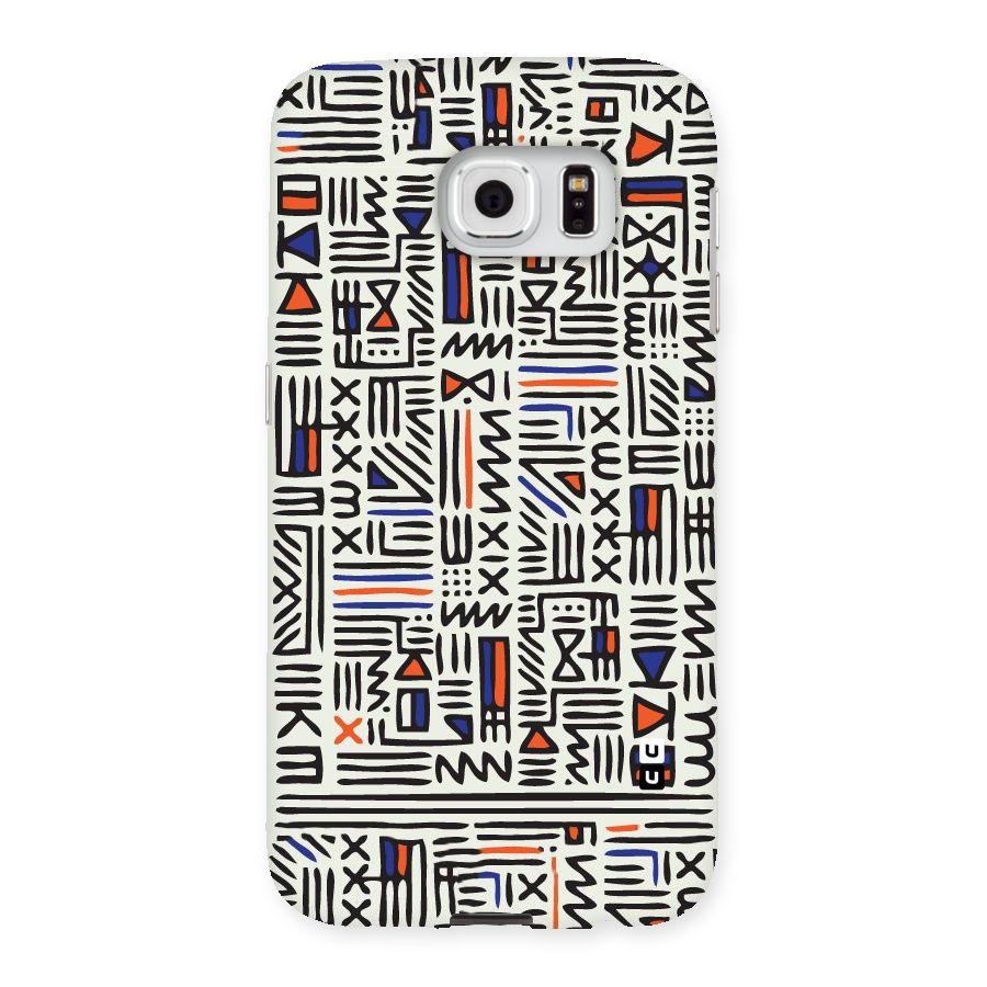 Orange Blue Number Back Case for Samsung Galaxy S6