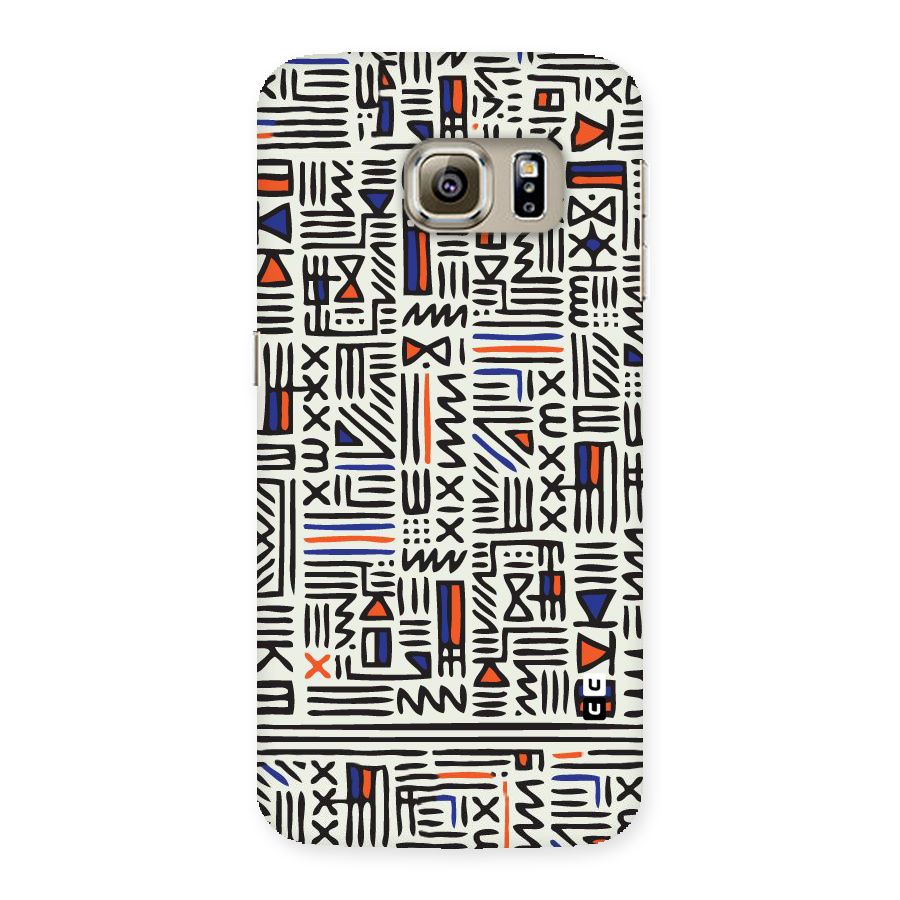 Orange Blue Number Back Case for Samsung Galaxy S6 Edge