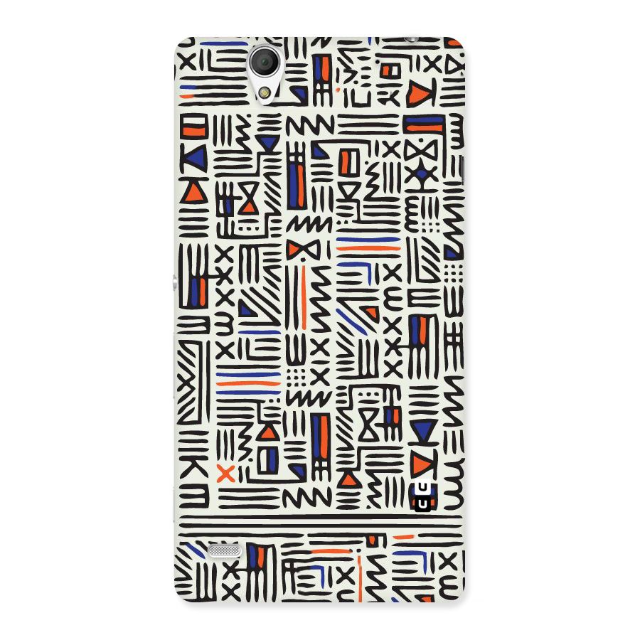 Orange Blue Number Back Case for Sony Xperia C4