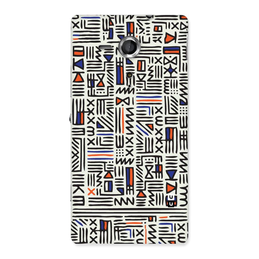 Orange Blue Number Back Case for Sony Xperia SP