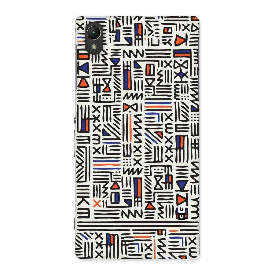 Orange Blue Number Back Case for Sony Xperia Z1