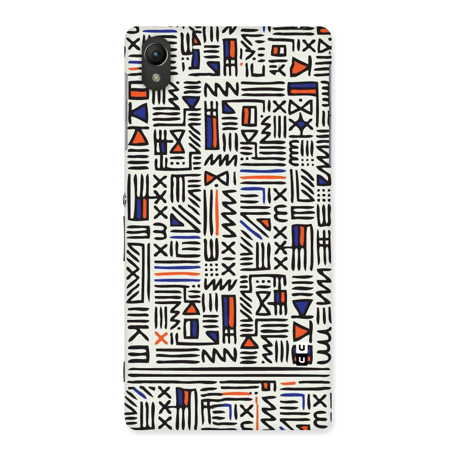 Orange Blue Number Back Case for Sony Xperia Z2