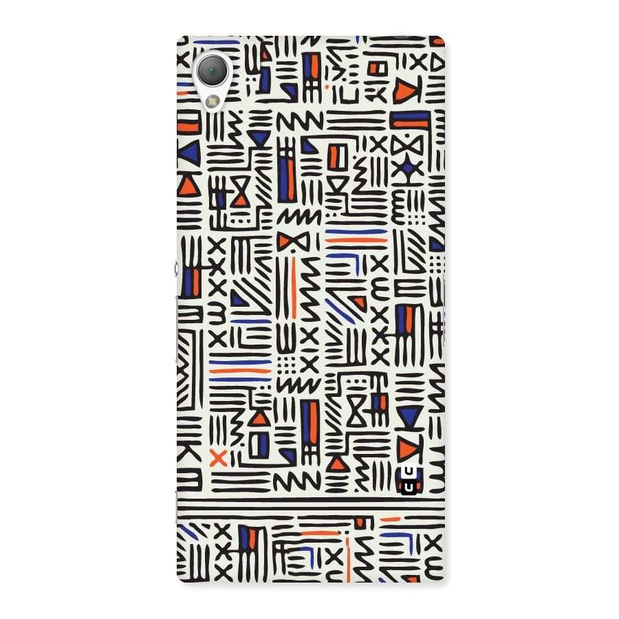 Orange Blue Number Back Case for Sony Xperia Z3