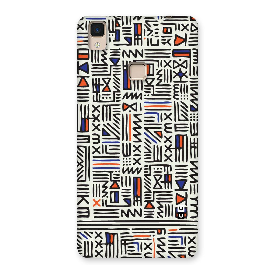 Orange Blue Number Back Case for V3 Max