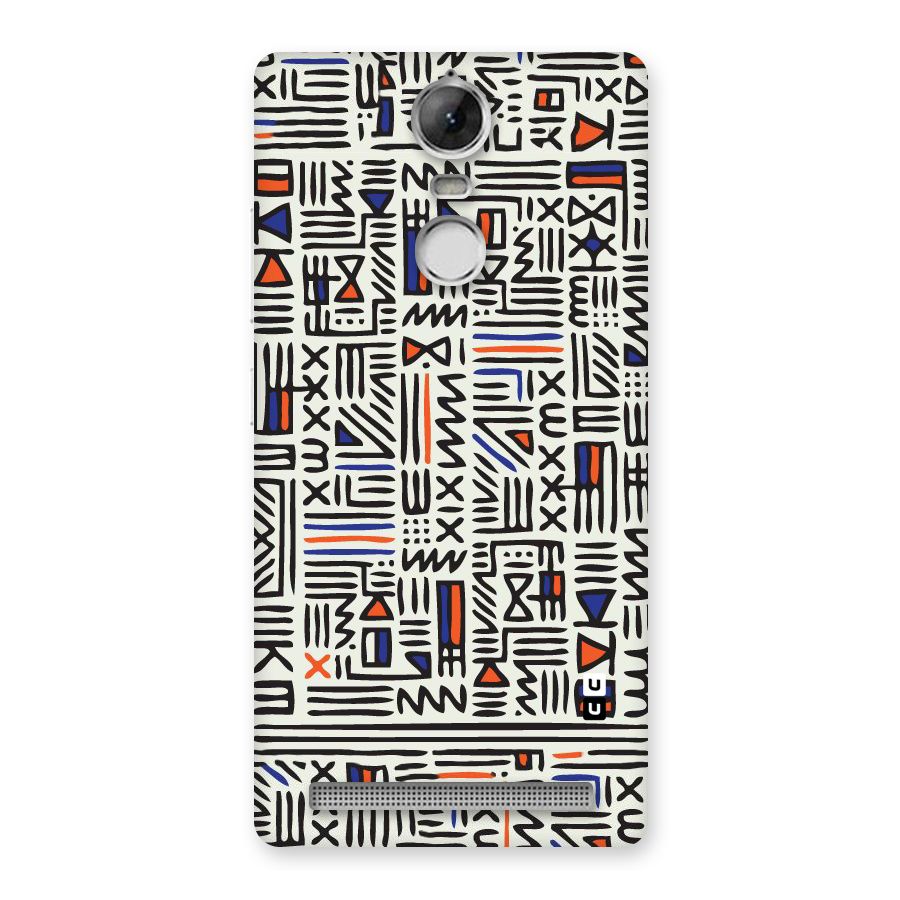 Orange Blue Number Back Case for Vibe K5 Note