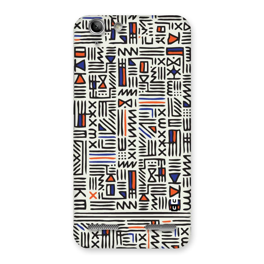 Orange Blue Number Back Case for Vibe K5 Plus