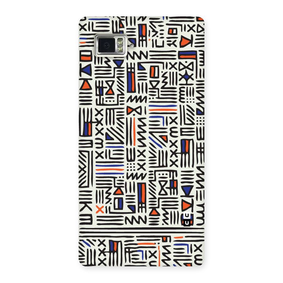 Orange Blue Number Back Case for Vibe Z2 Pro K920