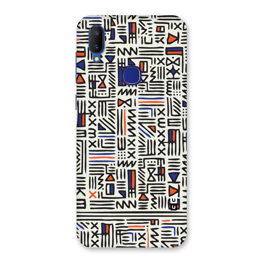 Orange Blue Number Back Case for Vivo V11
