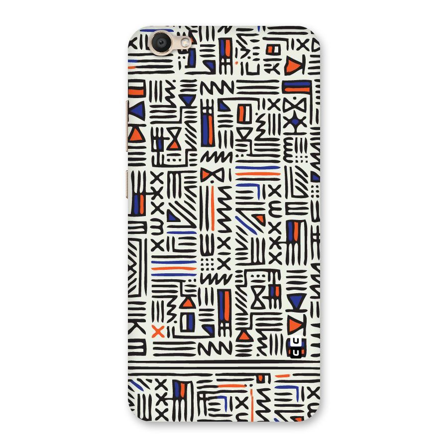 Orange Blue Number Back Case for Vivo V5