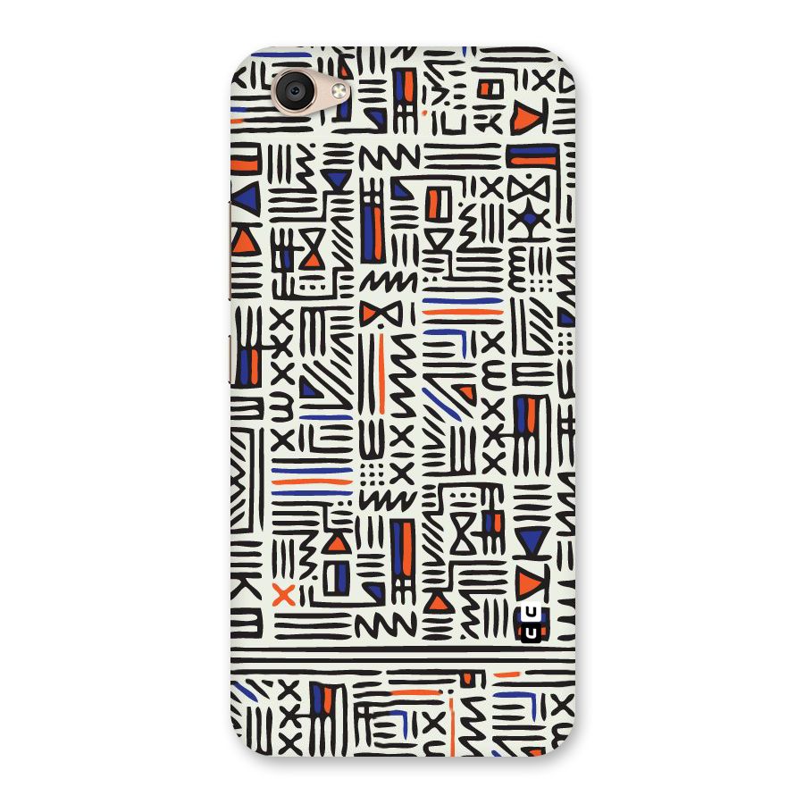 Orange Blue Number Back Case for Vivo V5 Plus