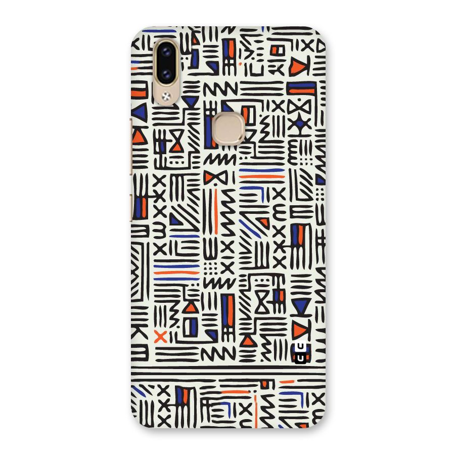 Orange Blue Number Back Case for Vivo V9 Youth