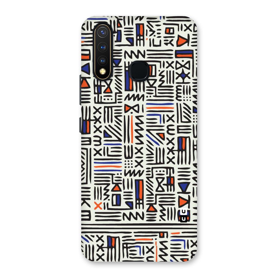 Orange Blue Number Back Case for Vivo Y19