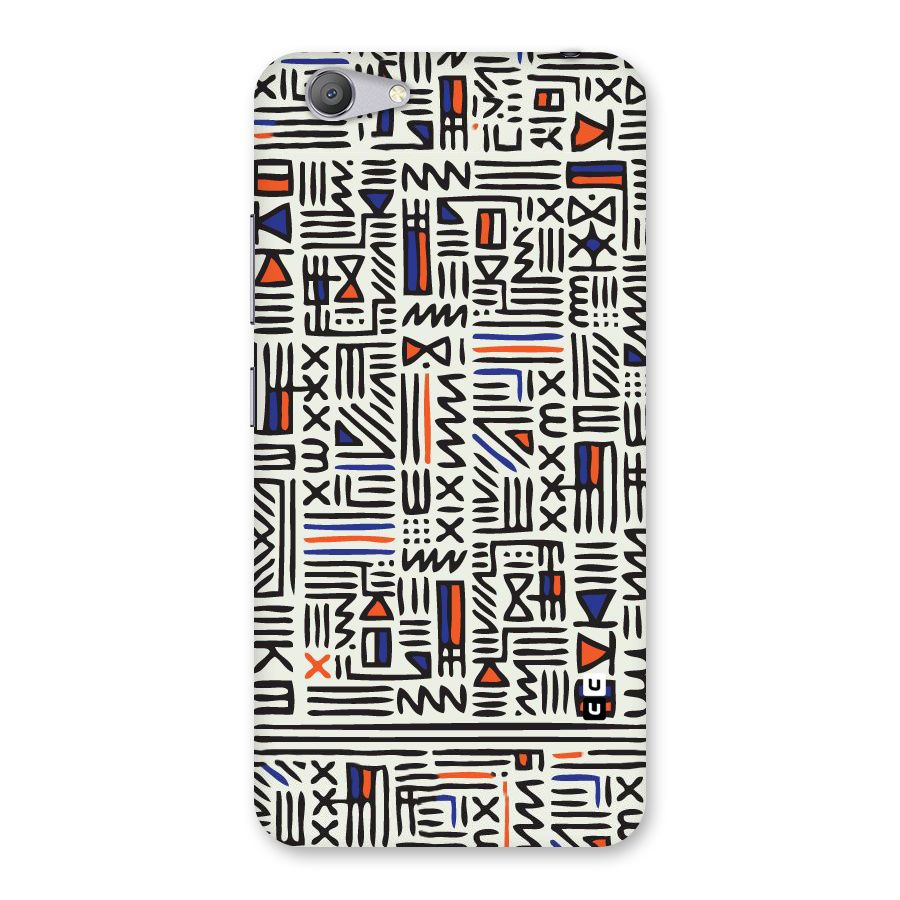 Orange Blue Number Back Case for Vivo Y53