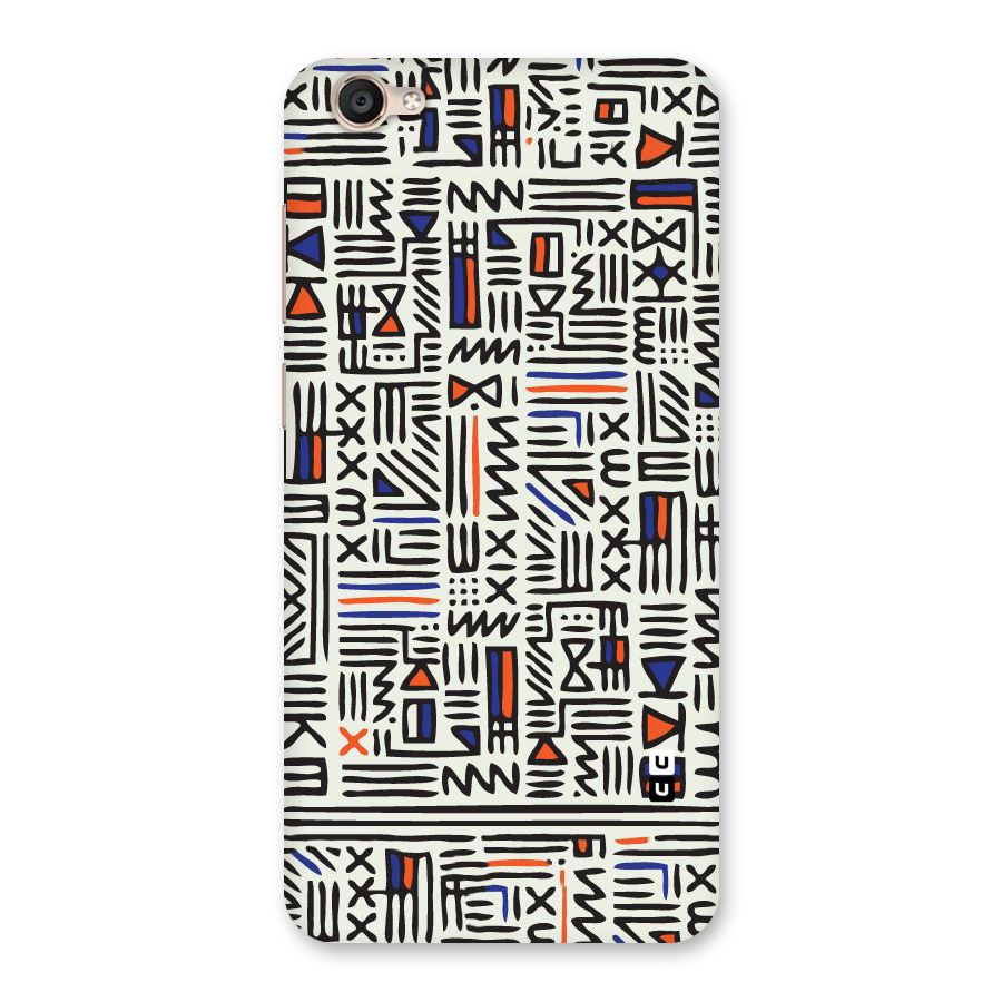 Orange Blue Number Back Case for Vivo Y55L